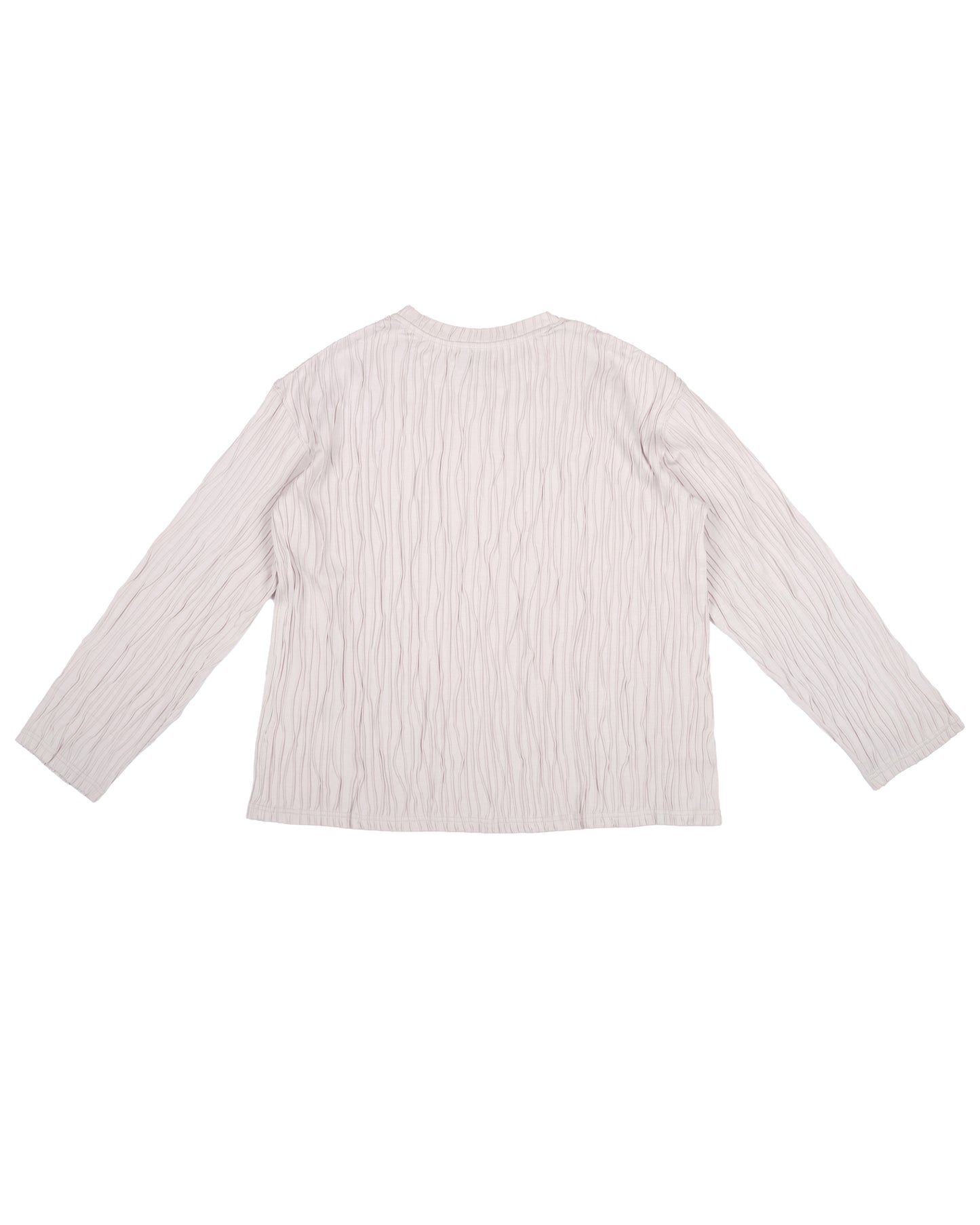 Gilled Long Sleeve T-Shirt in Silver Birch
