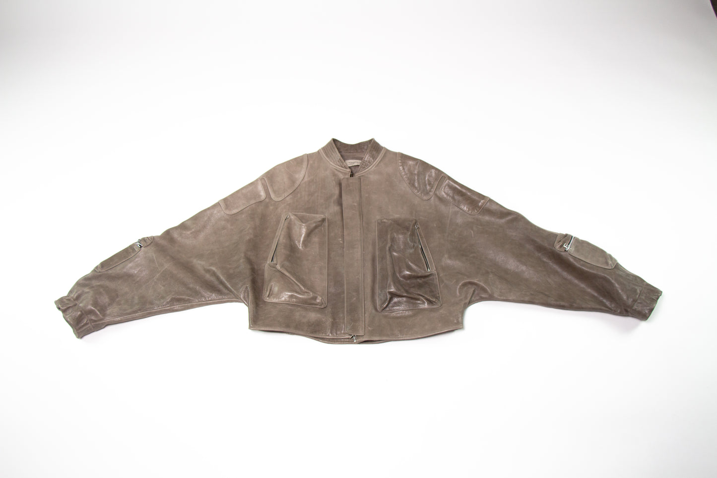 BOMBER LEATHER JACKET