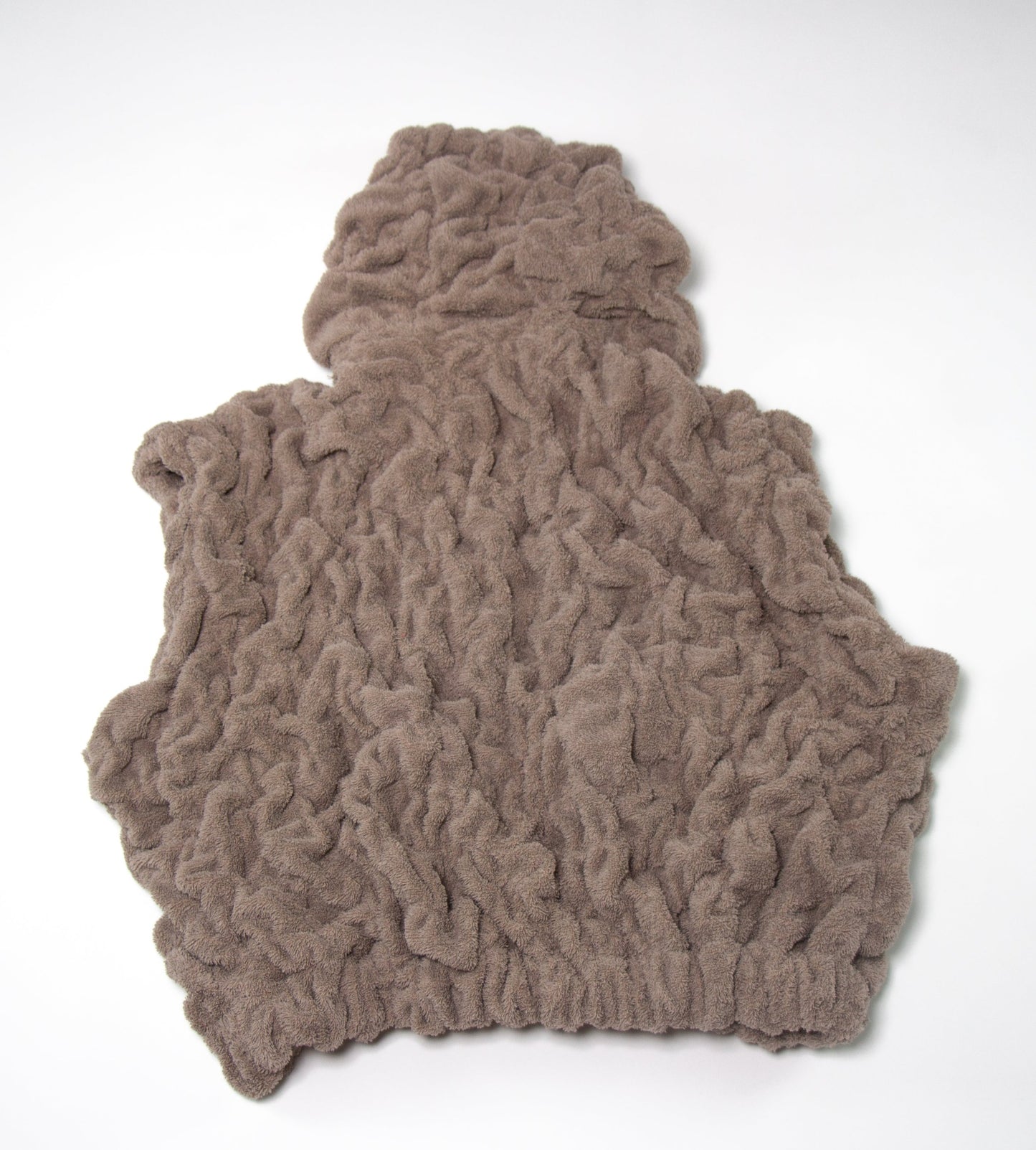 TERRY CLOTH HOODED VEST