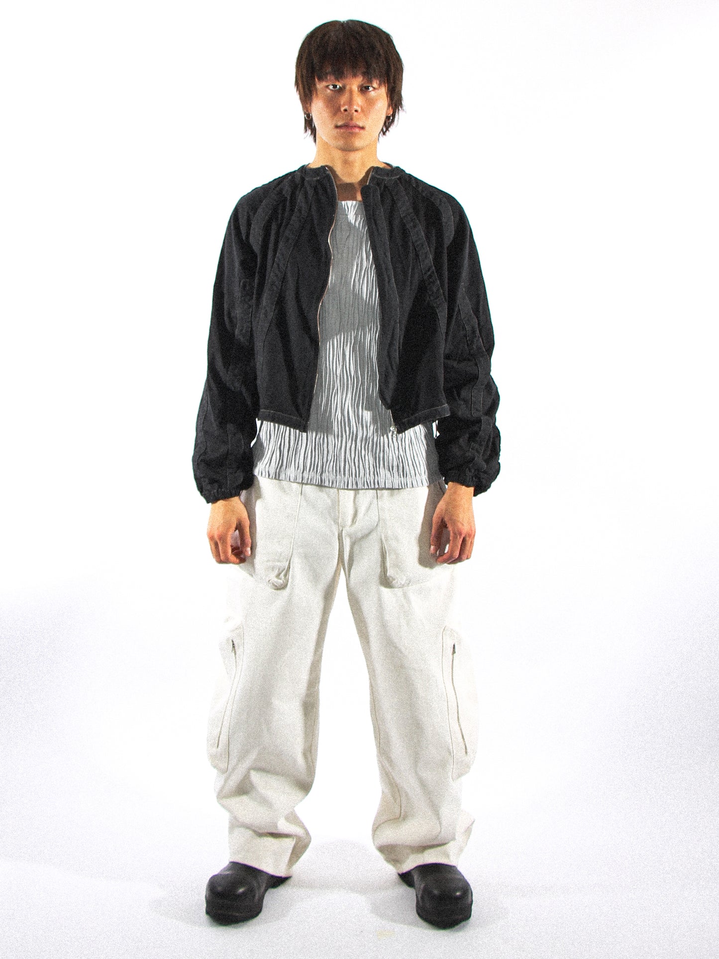 SACCHARINUM CARDIGAN IN METEORITE BLACK