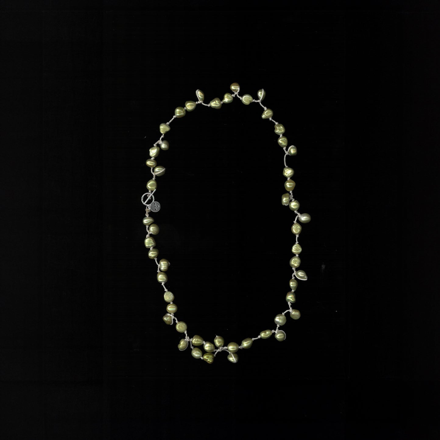 HECHICERA GREEN PEARL (CREAM) NECKLACE