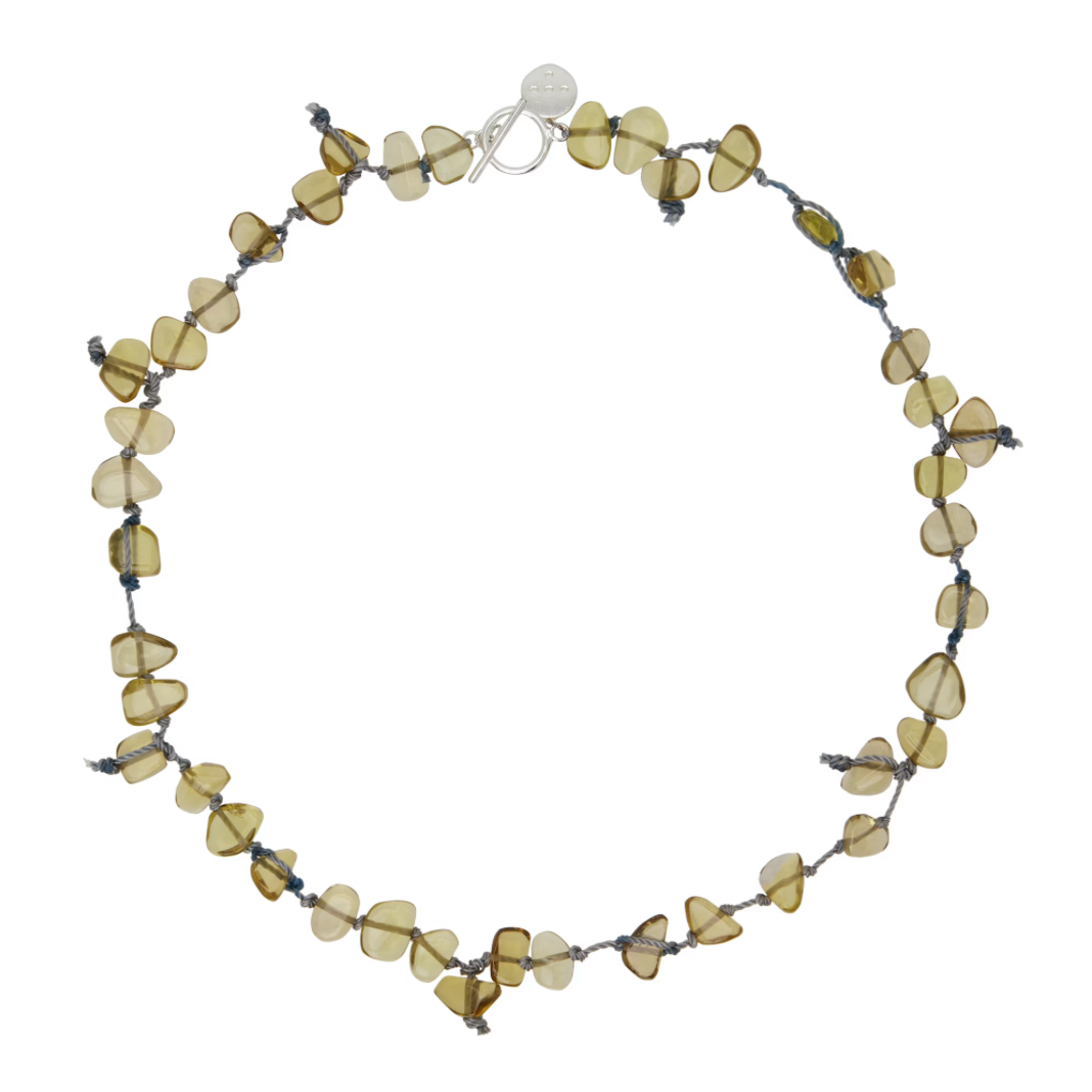HECHICERA CHAMPAGNE QUARZE (BLUE) NECKLACE