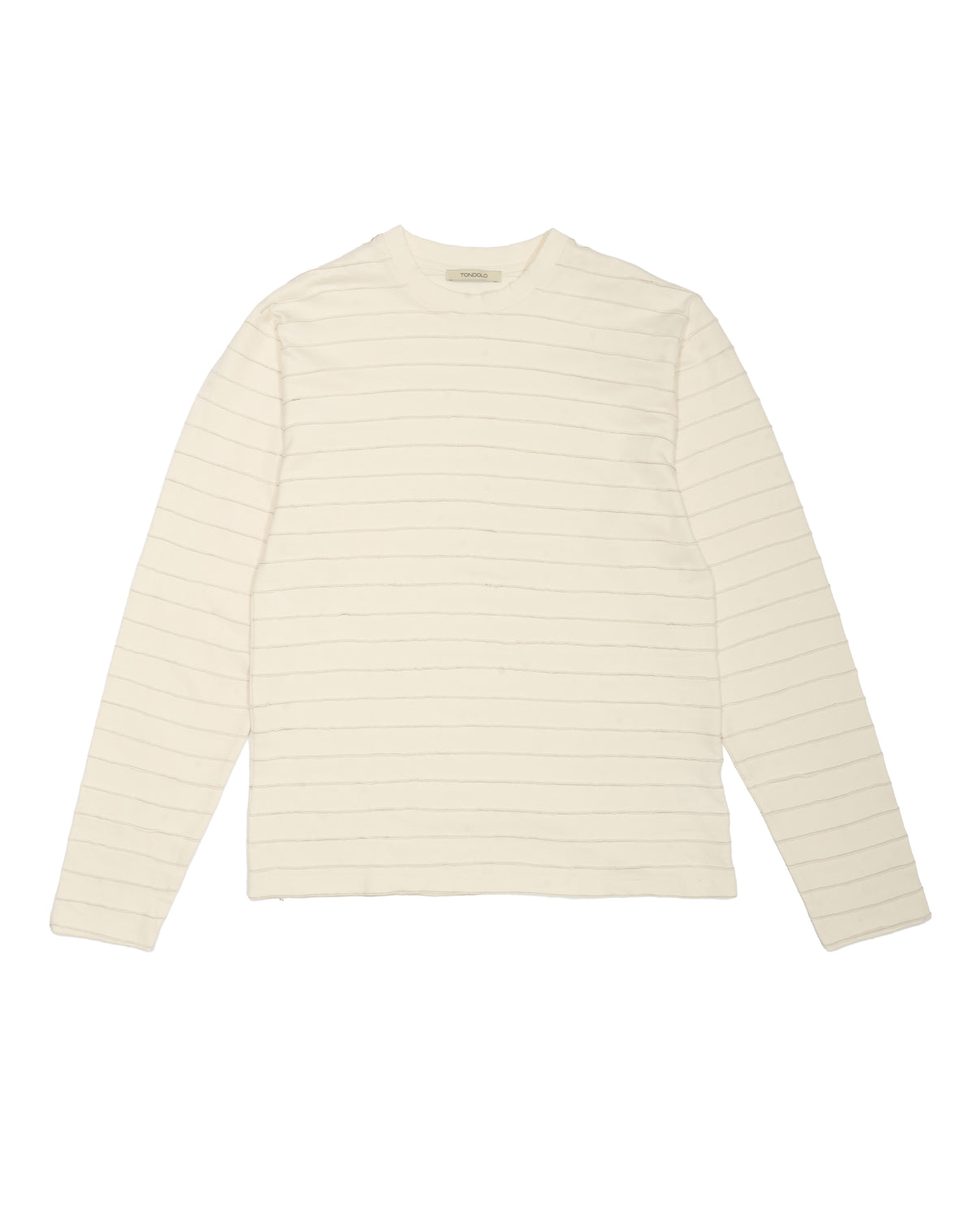 Stitch Striped Long Sleeve - Cream