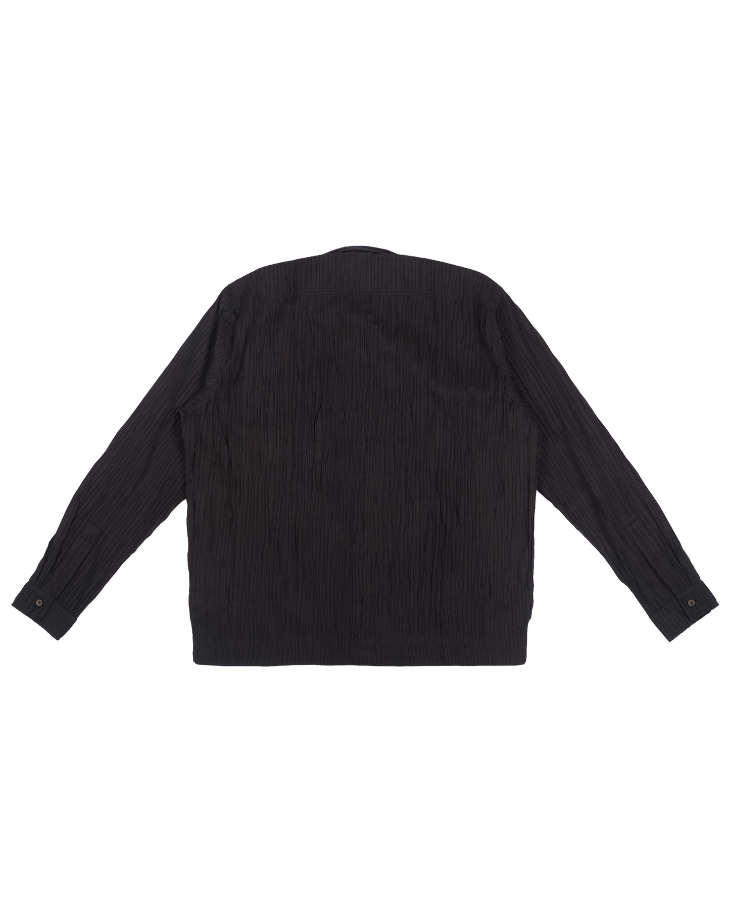 Gilled Long Sleeve Shirt In Meteorite Black