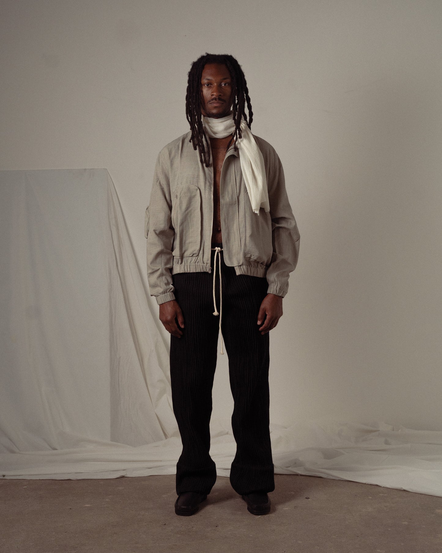 Forager Track Jacket in Cloud Cream