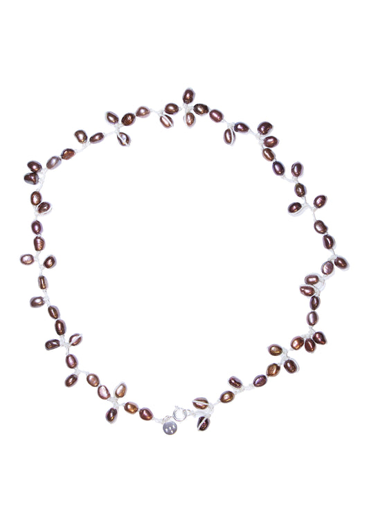 HECHICERA POLVORA BRONZE PEARL NECKLACE