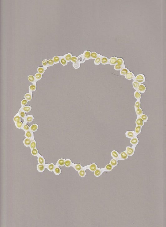 HECHICERA GREEN PEARL (CREAM) NECKLACE