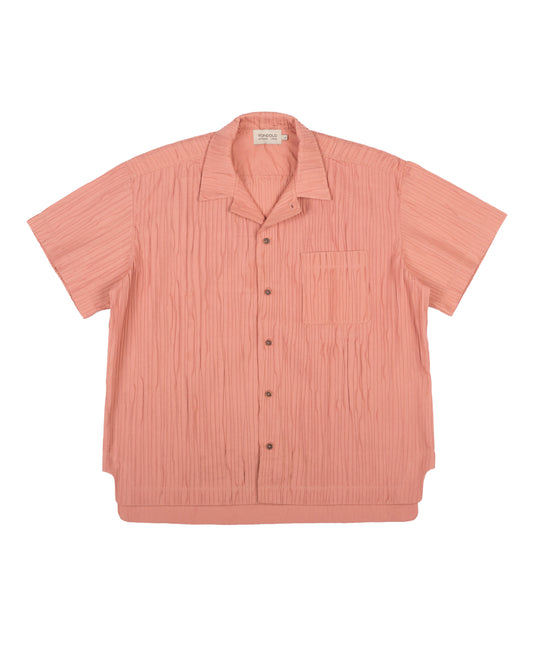 Gilled Camp Collar Shirt in Rose Pink