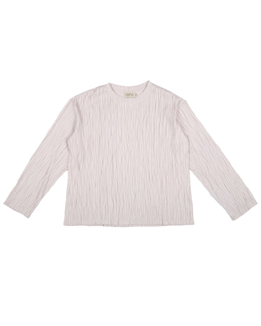 Gilled Long Sleeve T-Shirt in Silver Birch