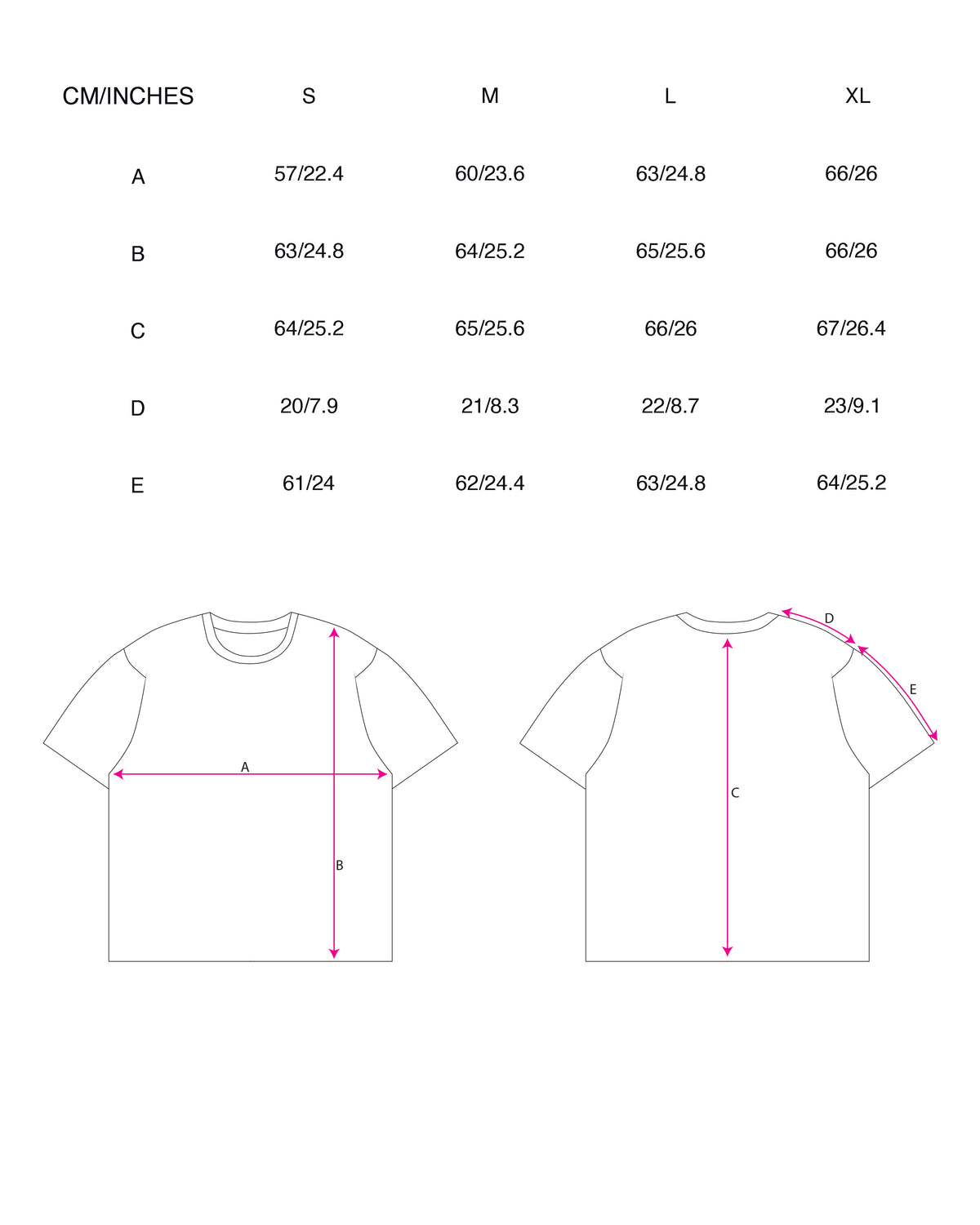 Gilled Short Sleeve T-Shirt in Meteorite Black size chart