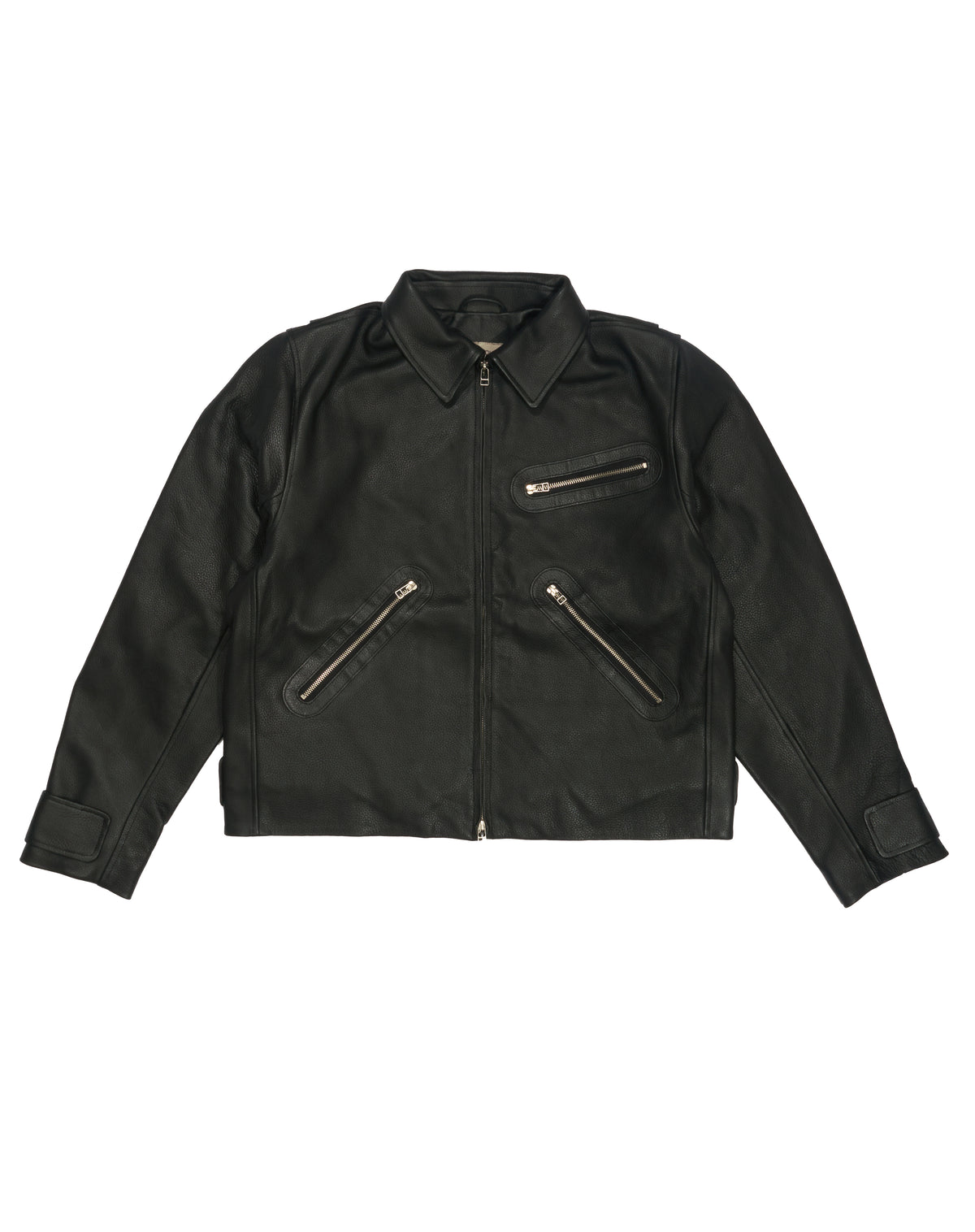 Pebble Leather Jacket In Black