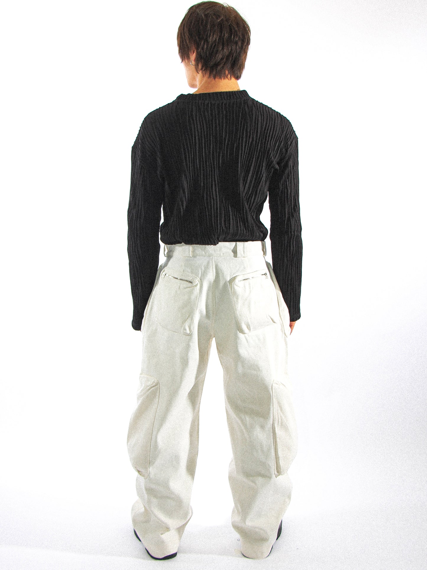 LUTEUS CARGO TROUSER IN COCONUT CREAM