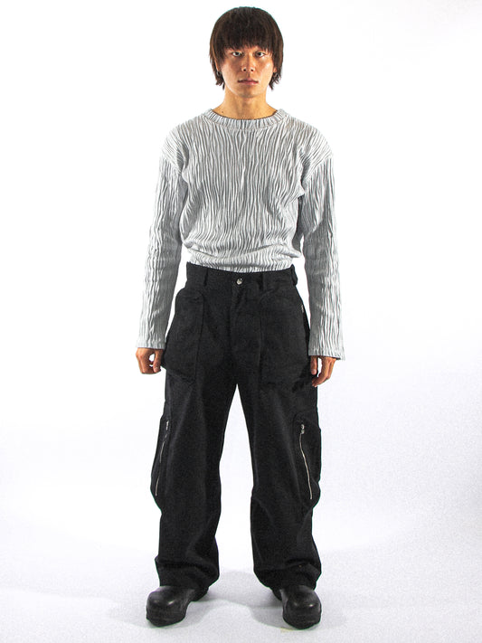 LUTEUS CARGO TROUSER IN METEORITE BLACK