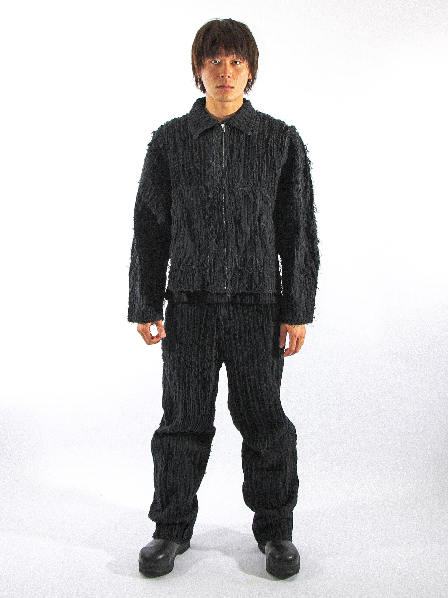 OFF CUT BARK JACKET IN METEORITE BLACK