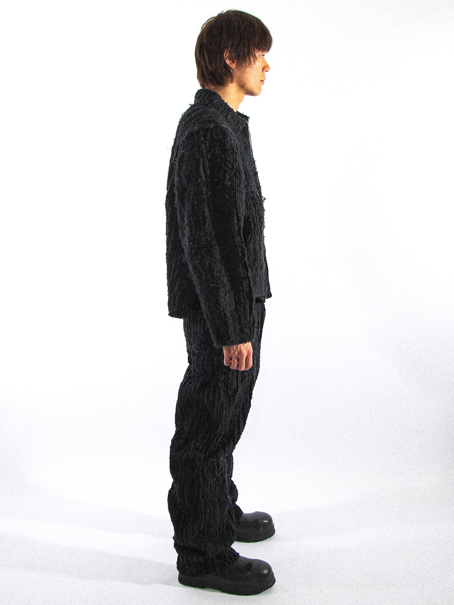 OFF CUT BARK JACKET IN METEORITE BLACK