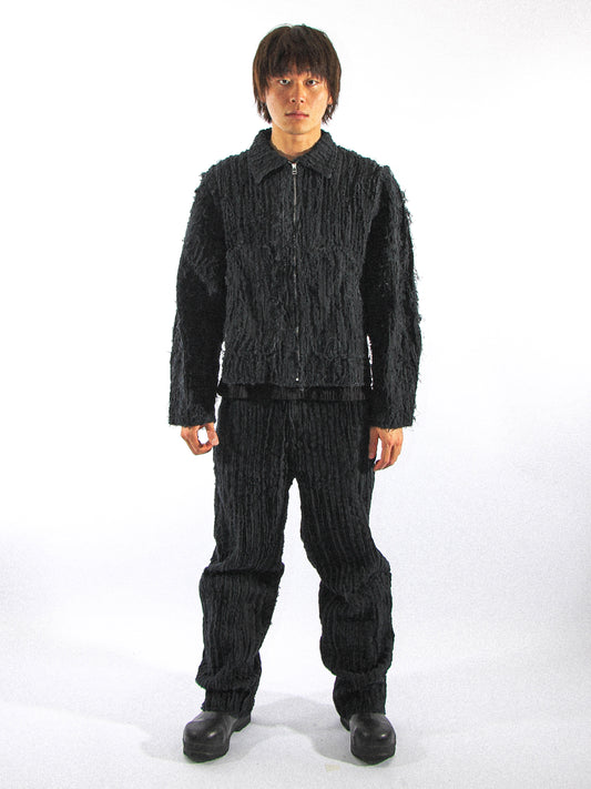 OFF CUT BARK TROUSER IN METEORITE BLACK
