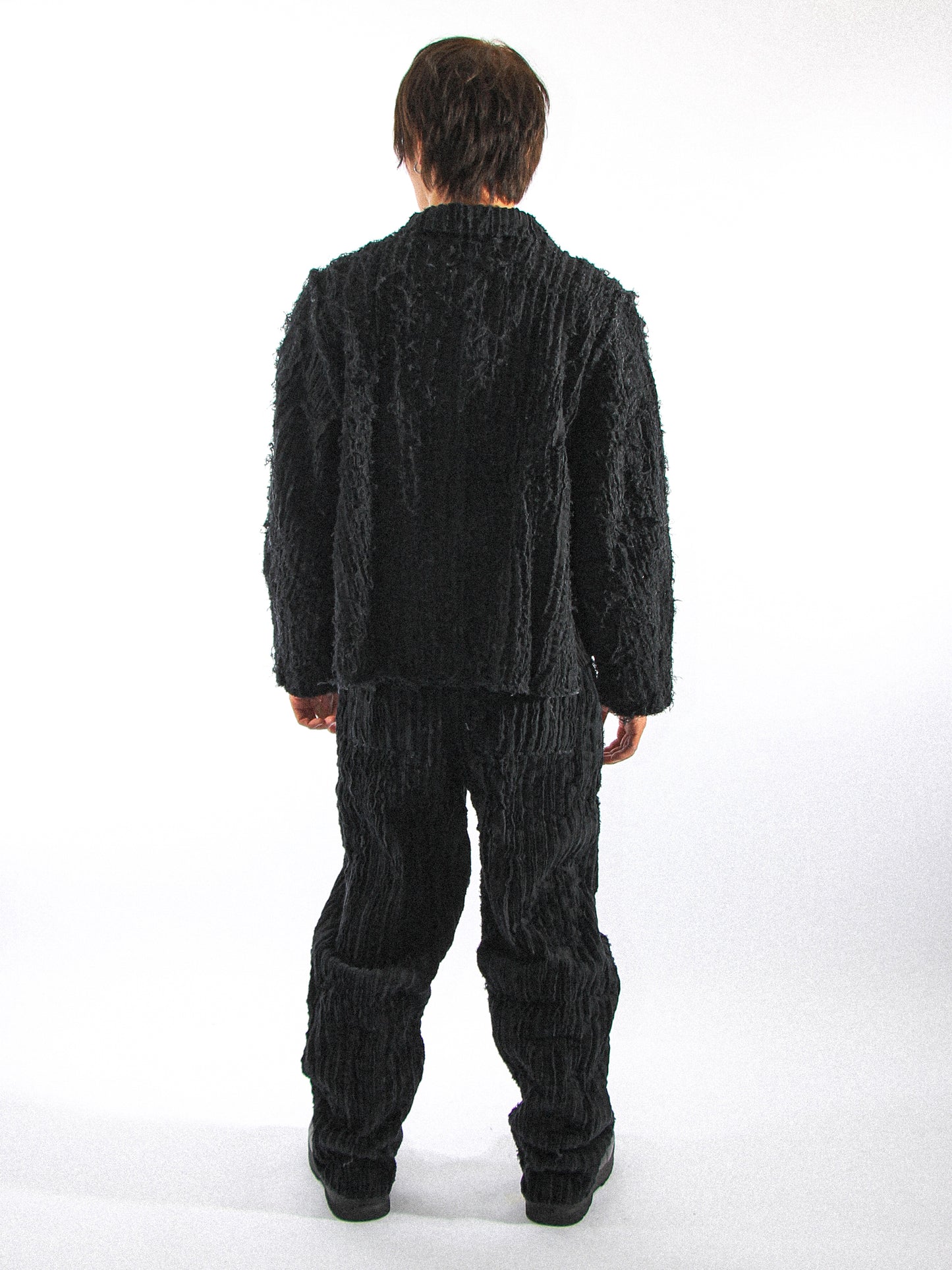 OFF CUT BARK TROUSER IN METEORITE BLACK