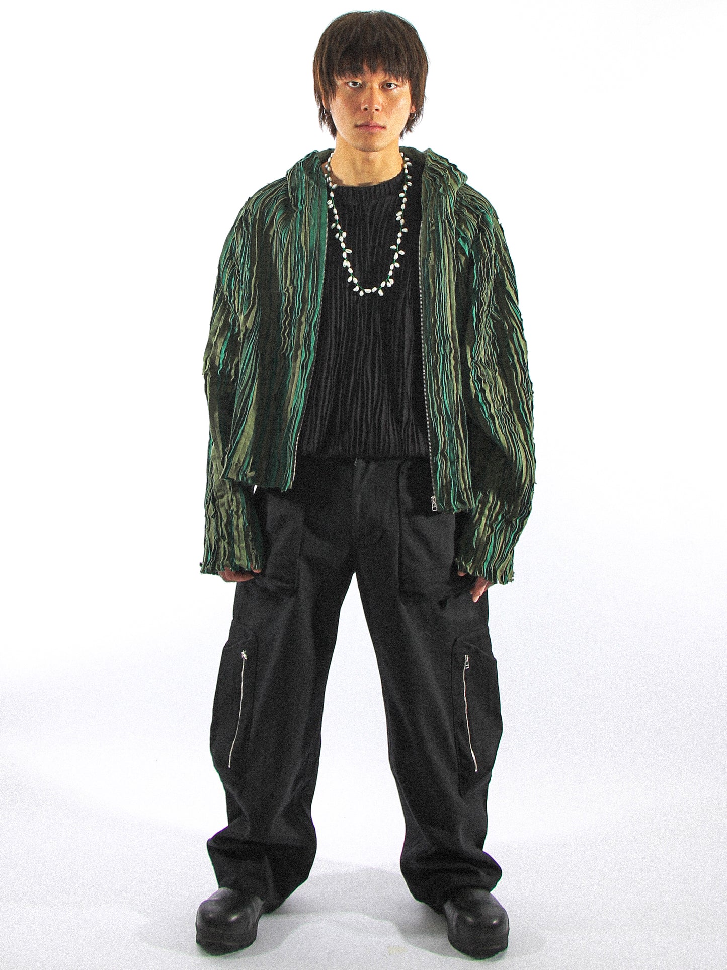 OFF CUT HOODIE IN FOREST GREEN