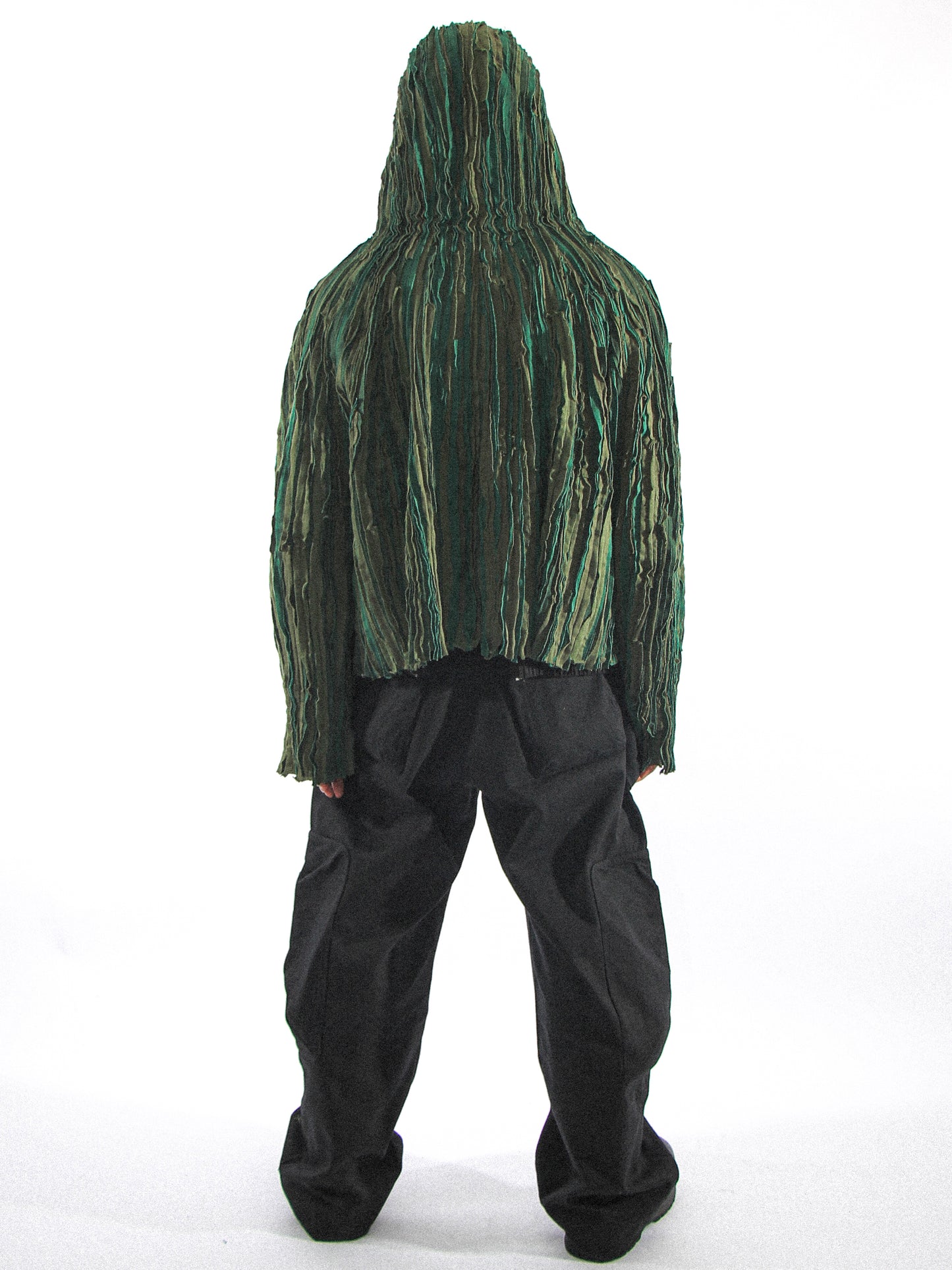 OFF CUT HOODIE IN FOREST GREEN