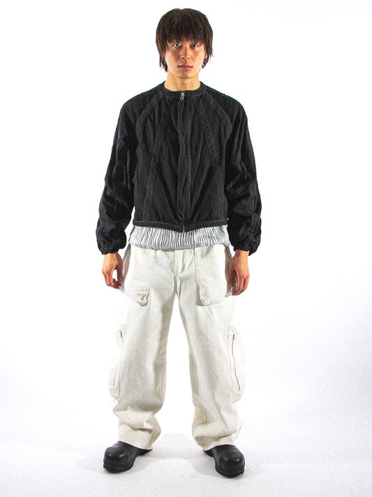 SACCHARINUM CARDIGAN IN METEORITE BLACK