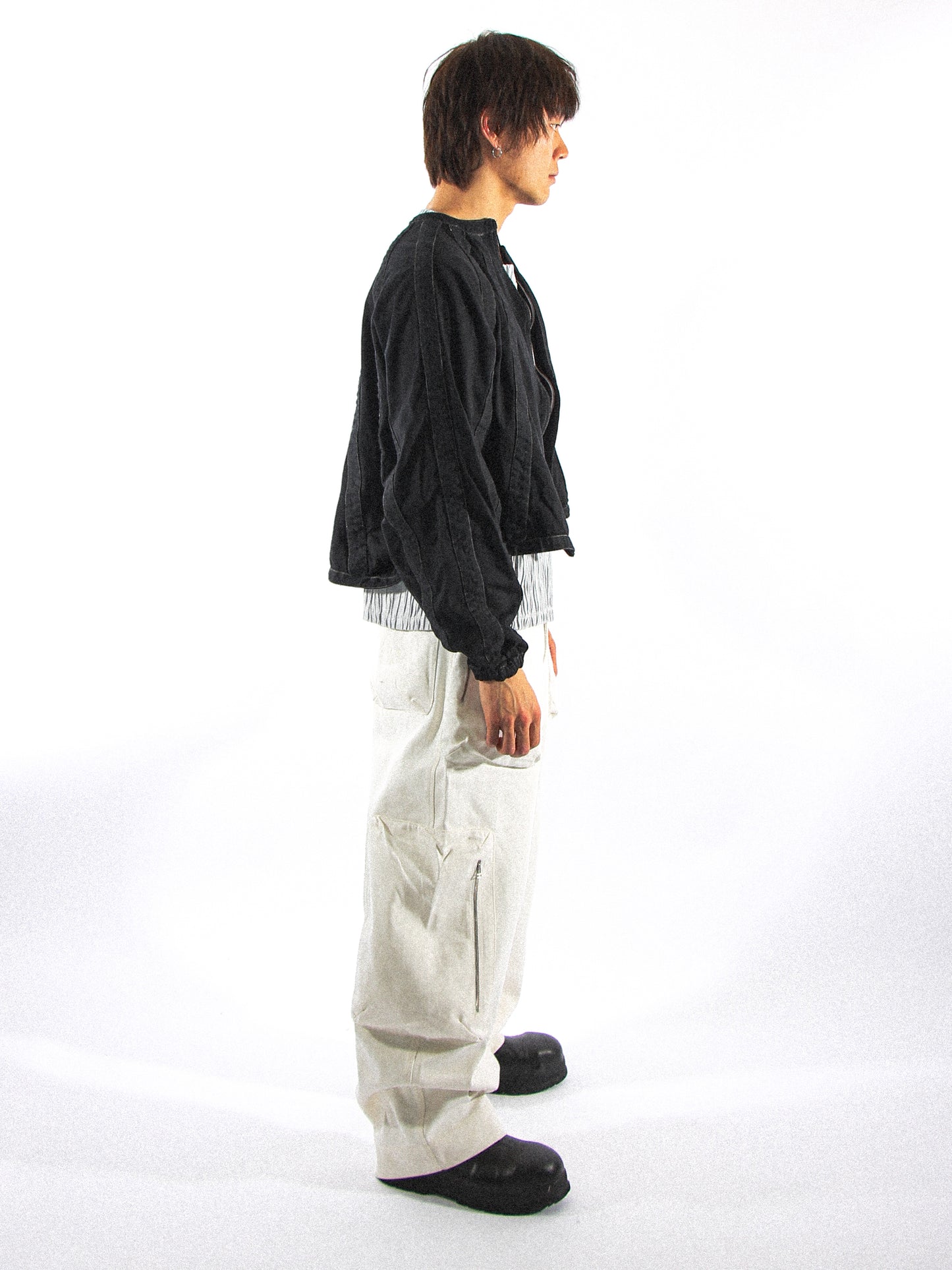 SACCHARINUM CARDIGAN IN METEORITE BLACK