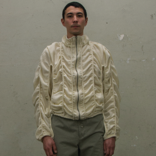 SCRUNCHED FELT WOOL JACKET