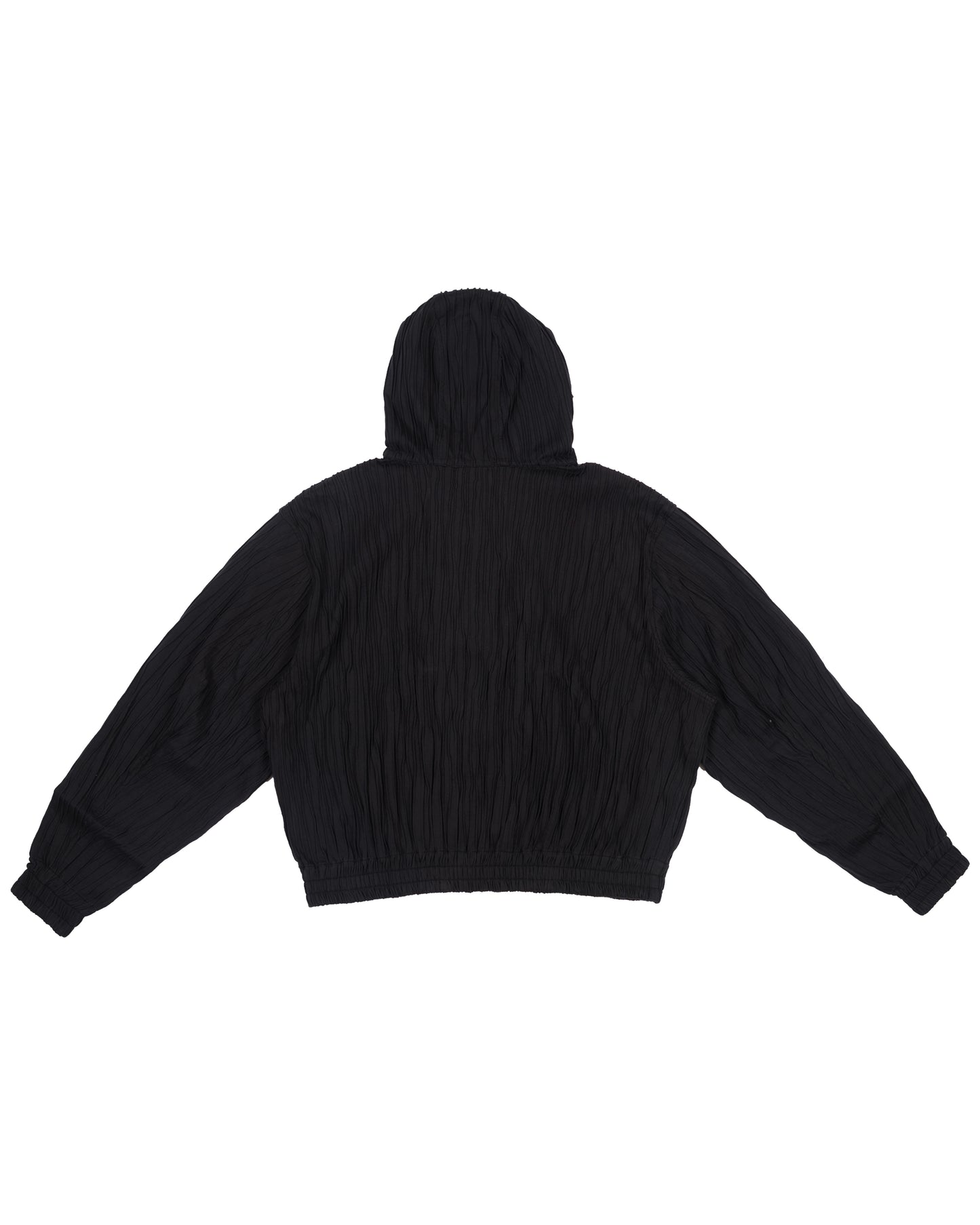 Gilled Zip-Up Hoodie In Meteorite Black