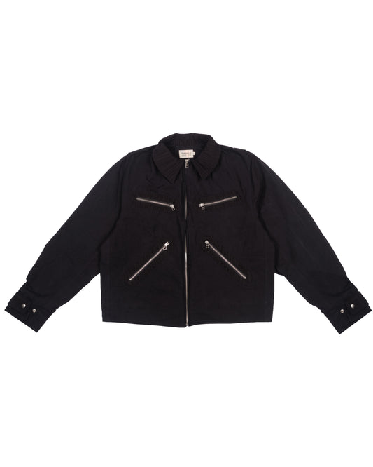 Semi-Gilled Work Jacket in Meteorite Black