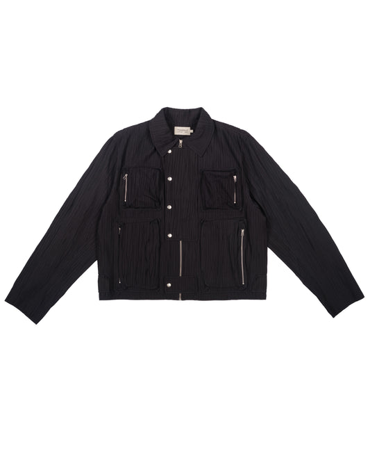 Gilled Otidea Jacket in Meteorite Black